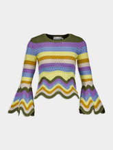 Zimmermann Striped Crochet-Knit Cotton Top