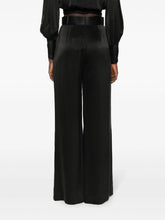 Zimmermann Tuck Wide-Leg Black Silk Trousers