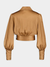 Zimmermann Wrap-Style Brown Silk Blouse